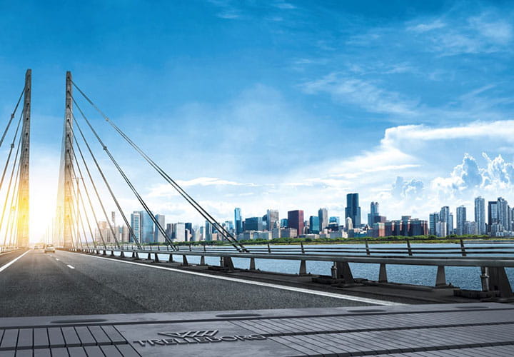 Bridge with Trelleborg logo