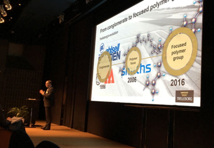 Man holding presentation 