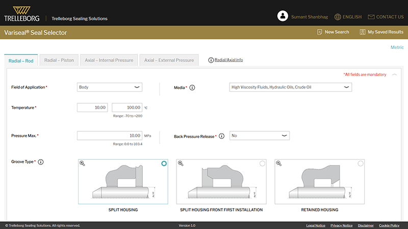 Trelleborg_Variseal Seal Selector Tool_PR